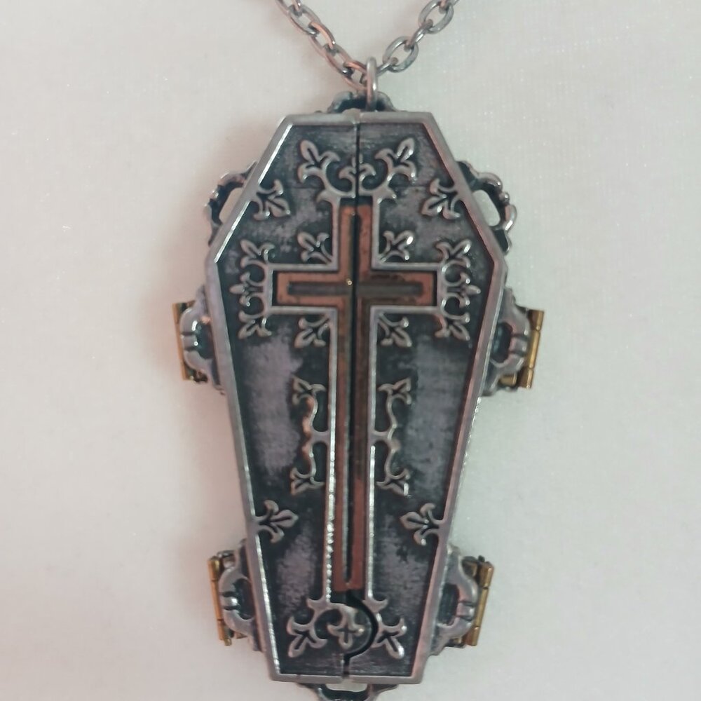 Alchemy Gothic Coffin Locket Pendant Goth Halloween Witchy
